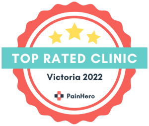 Dockside Physiotherapy PainHero Badge - Top Rated Clinic 2022 Victoria BC