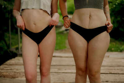 Blushing Bluebird Bikini Style Period Underwear (Dark Grey) - Image 2